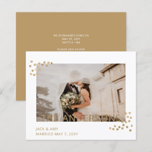 Meddelande från Guld Confetti Photo Bröllop
