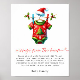 Meddelande från jultomten till babydisken från klu poster