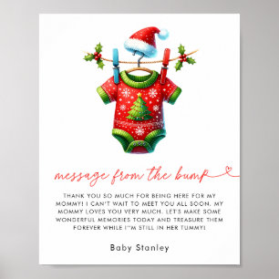 Meddelande från jultomten till babydisken från klu poster
