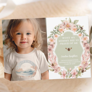 Meddelande från Mamma Bee Proud Kinder Studenten Inbjudningar