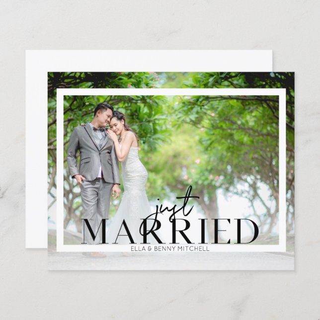 Meddelande från Ny gifta Fra Photo Bröllop (Fram/baksida)