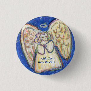 Meddelande från Prayer Guardian Angel Pastel Anpas Knapp