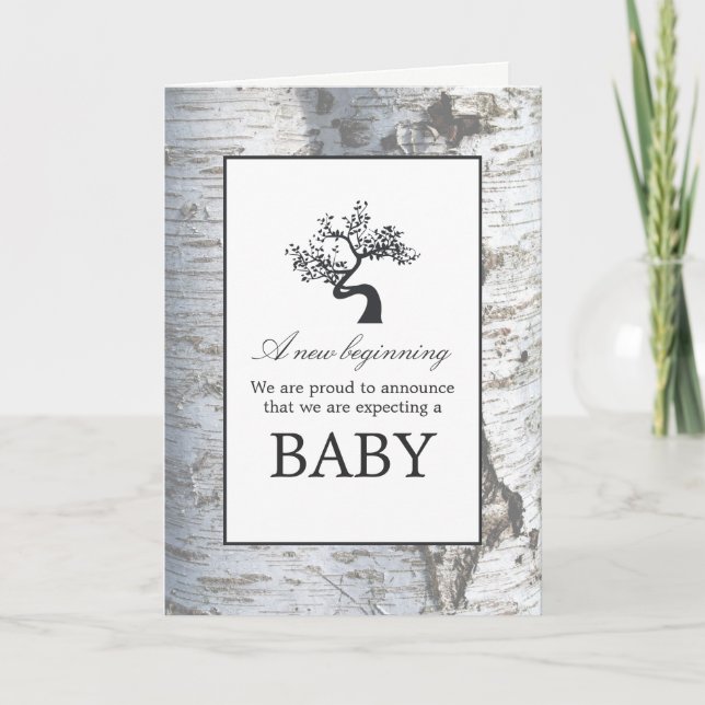 Meddelande från Rustic Silver Birch Träd Baby (Framsida)