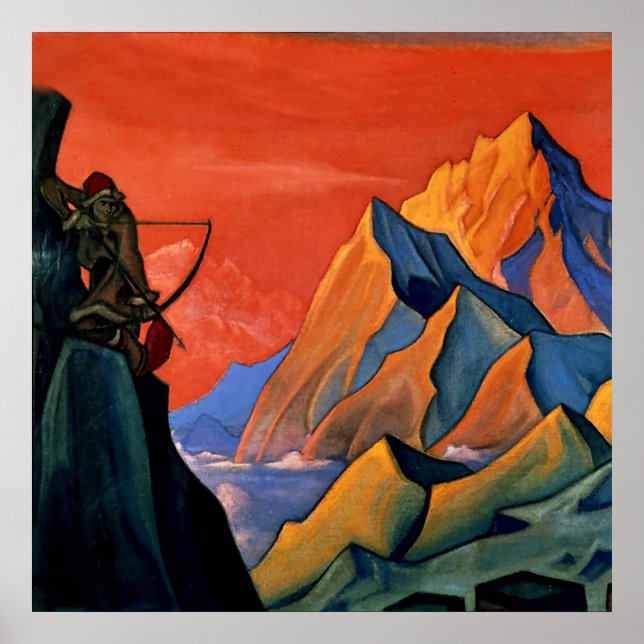 "Meddelande från Shambala" av Nicholas Roerich Poster (Framsidan)