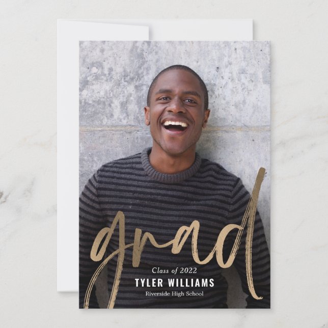 Meddelande från Shiny Strokes Studenten Inbjudningar (Framsida)