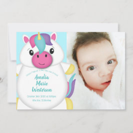 Meddelande från Unicorn Baby Inbjudningar