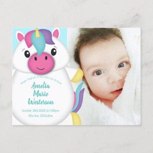Meddelande från Unicorn Baby Vykort