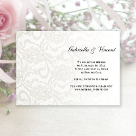 Meddelande från White Snöre Bröllop spara datum Inbjudningar