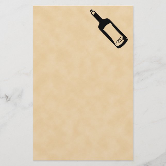 Meddelande i en flaska brevpapper (Framsida)