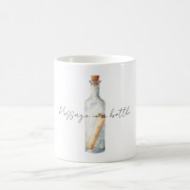 Meddelande i en flaska kaffemugg