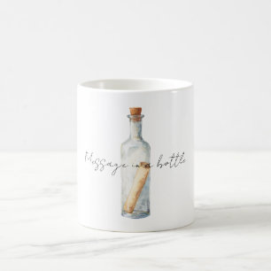 Meddelande i en flaska kaffemugg
