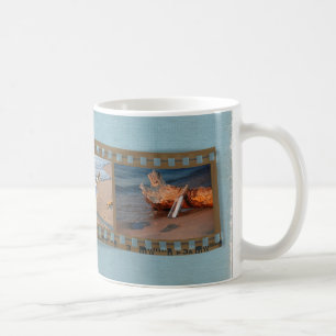 Meddelande i en flaska negativ filmremsa kaffemugg