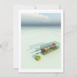 Meddelande i en flaskainbjudan inbjudningar