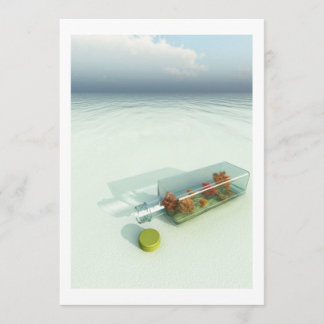 Meddelande i en flaskainbjudan inbjudningar