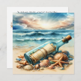 Meddelande i en inbjudan till Flaska