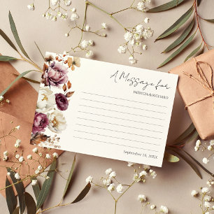 Meddelande i ett Flaska-kort   Burgundy Fall Weddi Inbjudningar