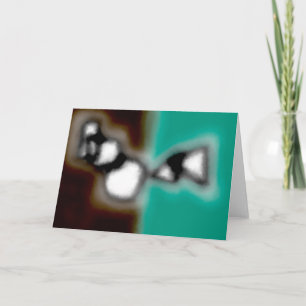 Meddelande i Flaska: Abstrakt Brown, Teal, B & W