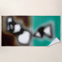 Meddelande i Flaska: Abstrakt Brown, Teal, B & W