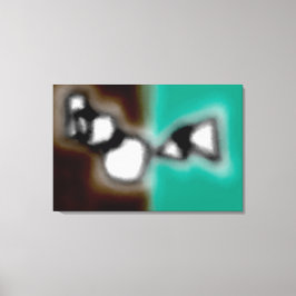 Meddelande i Flaska: Abstrakt Brown, Teal, B & W Canvastryck