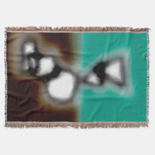 Meddelande i Flaska: Abstrakt Brown, Teal, B & W Filt