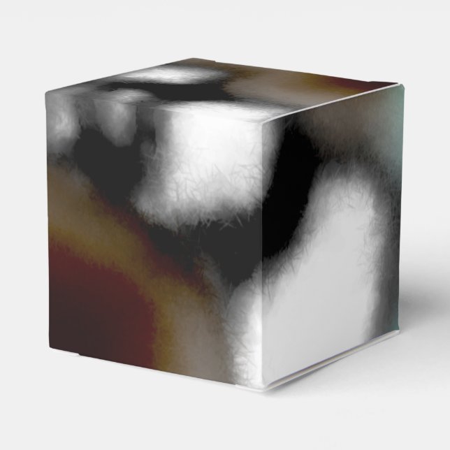 Meddelande i Flaska: Abstrakt Brown, Teal, B & W Presentaskar (Baksidan Sidan)