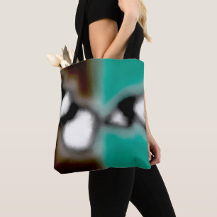 Meddelande i Flaska: Abstrakt Brown, Teal, B & W Tygkasse