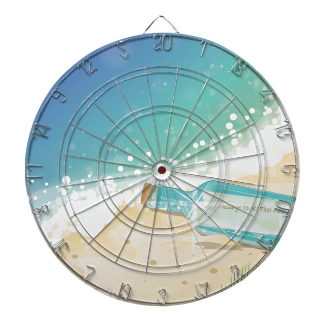 Meddelande i Flaska Darttavla (Framsidan)