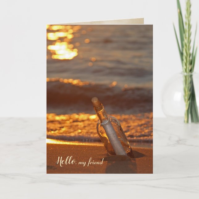 Meddelande i flaska för vän (Framsida)