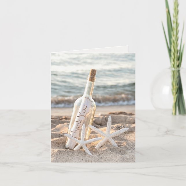 Meddelande i Flaska med Starfish Tack (Framsida)