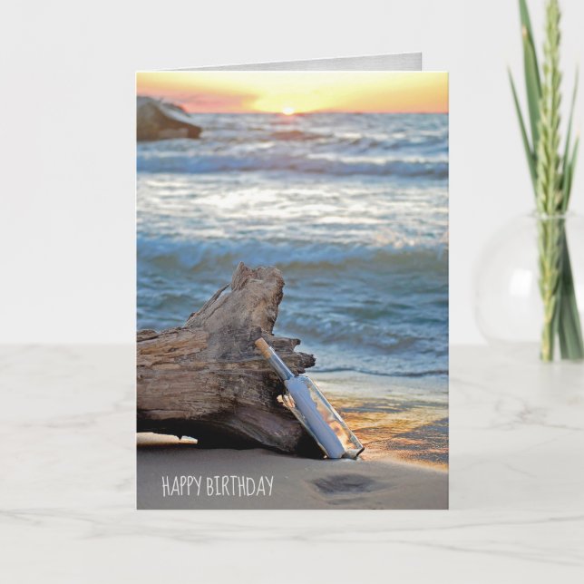 meddelande i flaska om drivträets födelsedag (Framsida)