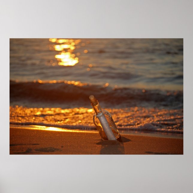 Meddelande i Flaska Poster (Framsidan)