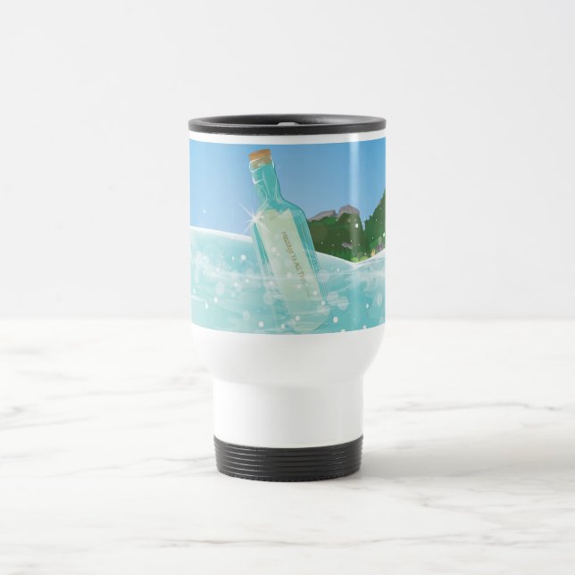 Meddelande i flaska resemugg (Center)