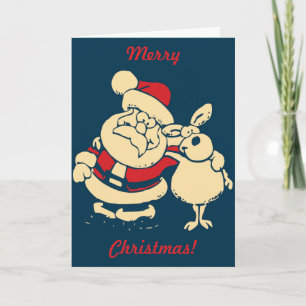 Meddelande Inside - Retro God jul Santa med