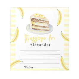 Meddelande om ångtidskapsel för bananer anteckningsblock