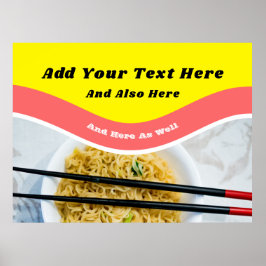 Meddelande om Anpassningsbar av för Funny Ramen N Poster
