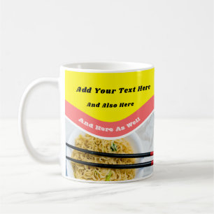 Meddelande om Anpassningsbar av Lampe Ramen Noodle Kaffemugg