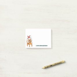 Meddelande om Anpassningsbarna Cute Hund Marionett Post-it Block