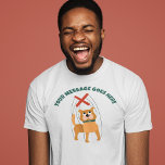 Meddelande om Anpassningsbarna Cute Hund Marionett T Shirt<br><div class="desc">Lägg till namn i din favoritmarionett eller din egen roliga slogan för att skapa en gåva av typen en. Den här grafiktestet har en söt illustration av en marionettmarionettmarionett i tecknad med ditt eget meddelande ovan med mörk grönt bokstäver.</div>