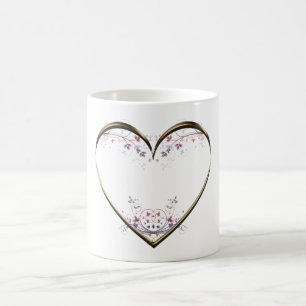 Meddelande om Anpassningsbarna Heart n Flowers Kaffemugg