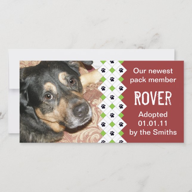 Meddelande om antagande av hund/valpar (Framsida)