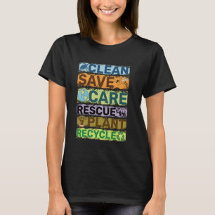 Meddelande om Återvinna för av Rensa Spara Care R T Shirt