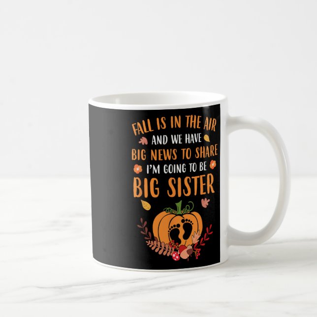 Meddelande om att Graviden ska vara systerhöst Kaffemugg (Höger)