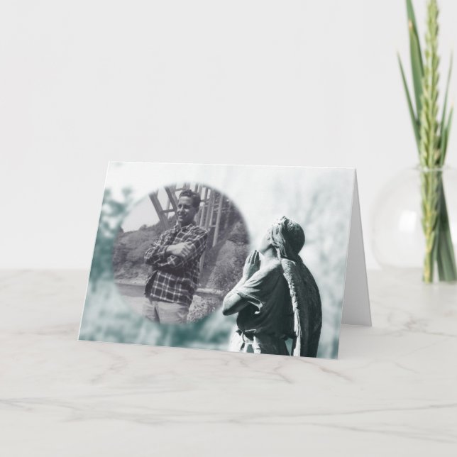 Meddelande om begravningstjänster för ängelbön (Framsida)