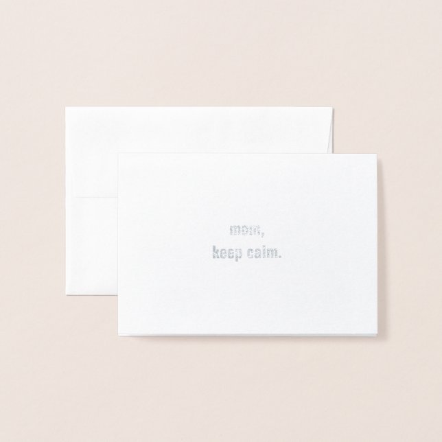 Meddelande om behålla Lugn Personlig Foil Gravid  Folierat Kort (Framsida med kuvert)