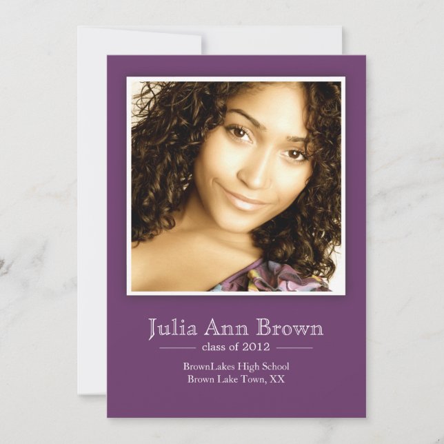 Meddelande om bildruteklassiskt foto Studenten Inbjudningar (Framsida)