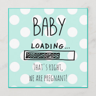 Meddelande om blå och vit Gravid
