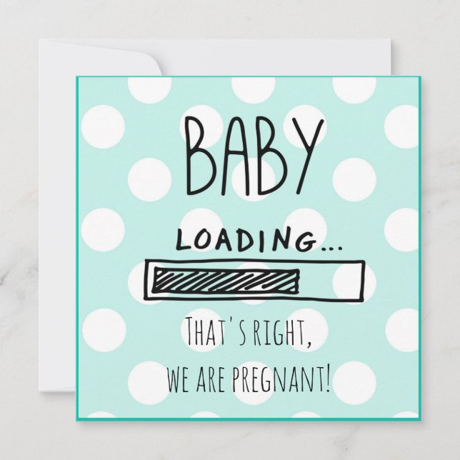 Meddelande om blå och vit Gravid (Framsida)
