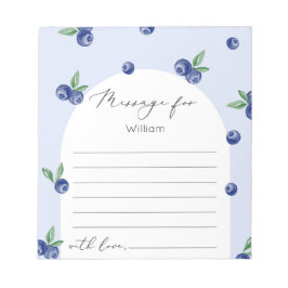 Meddelande om blåbär, sött, tidskapsel anteckningsblock