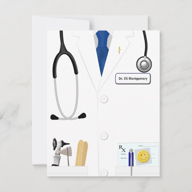 Meddelande om blått däck, nytt Doktor Inbjudningar (Framsida)