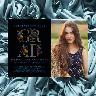 MEDDELANDE OM BLOMMIGT AV moody ELEGANTEN PHOTO ST Inbjudningar